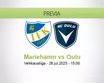 Pronóstico Mariehamn Oulu (26 julio 2025)
