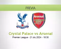 Pronóstico Crystal Palace Arsenal (21 diciembre 2024)