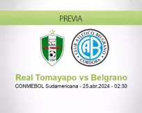 Pronóstico Real Tomayapo Belgrano (25 abril 2024)