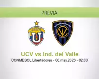 Pronóstico UCV Ind. del Valle (05 mayo 2026)