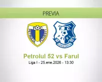Pronóstico Petrolul 52 Farul (25 enero 2026)
