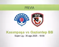 Pronóstico Kasımpaşa Gaziantep BB (30 agosto 2025)