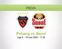 Pronóstico Pohang Seoul (18 marzo 2026)