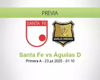 Pronóstico Santa Fe Águilas D (22 julio 2025)