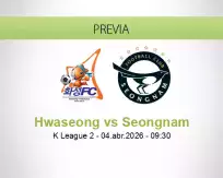 Pronóstico Hwaseong Seongnam (04 abril 2026)
