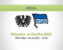 Pronóstico Münster Hertha BSC (26 octubre 2021)