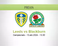 Pronóstico Leeds Blackburn (13 abril 2024)