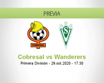 Pronóstico Cobresal Santiago Wanderers (29 octubre 2020)