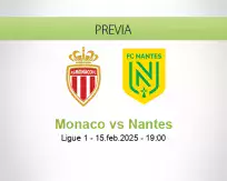 Pronóstico Monaco Nantes (15 febrero 2025)