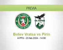 Pronóstico Botev Vratsa Pirin (23 febrero 2024)