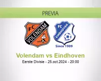 Pronóstico Volendam Eindhoven (25 octubre 2024)