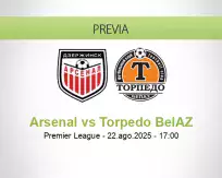 Pronóstico Arsenal Torpedo BelAZ (23 agosto 2025)