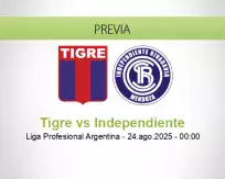 Pronóstico Tigre Independiente (22 agosto 2025)