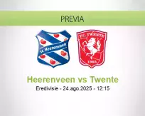 Pronóstico Heerenveen Twente (24 agosto 2025)