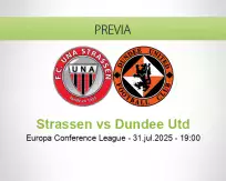 Pronóstico Strassen Dundee Utd (31 julio 2025)