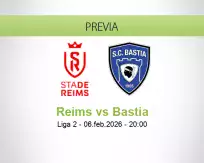 Pronóstico Reims Bastia (06 febrero 2026)