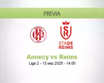 Pronóstico Annecy Reims (13 septiembre 2025)