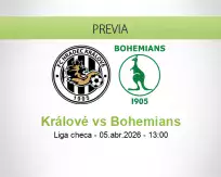 Pronóstico Králové Bohemians (05 abril 2026)