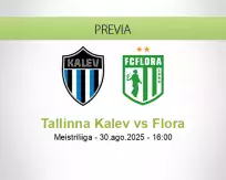 Pronóstico Tallinna Kalev Flora (30 agosto 2025)