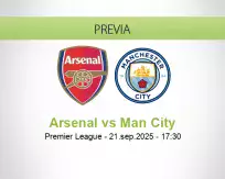 Pronóstico Arsenal Man City (21 septiembre 2025)