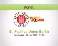 Pronóstico St. Pauli Union Berlin (23 noviembre 2025)