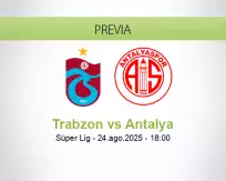Pronóstico Trabzon Antalya (24 agosto 2025)