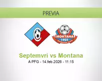 Pronóstico Septemvri Montana (16 febrero 2026)