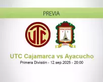 Pronóstico UTC Cajamarca Ayacucho (12 septiembre 2025)