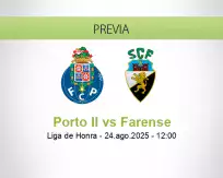 Pronóstico Porto II Farense (24 agosto 2025)