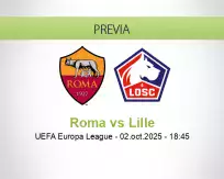 Pronóstico Roma Lille (02 octubre 2025)