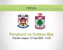 Pronóstico Penybont Colwyn Bay (27 septiembre 2025)