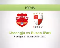 Pronóstico Cheongju Busan IPark (29 marzo 2026)