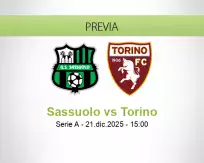 Pronóstico Sassuolo Torino (21 diciembre 2025)