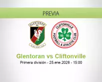 Pronóstico Glentoran Cliftonville (25 enero 2026)