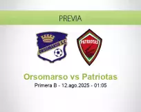 Pronóstico Orsomarso Patriotas (13 agosto 2025)