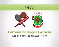 Pronóstico Leixões Paços Ferreira (22 marzo 2026)