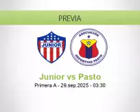 Pronóstico Junior Pasto (28 septiembre 2025)
