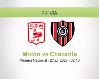 Pronóstico Morón Chacarita (26 julio 2025)