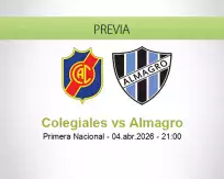 Pronóstico Colegiales Almagro (04 abril 2026)