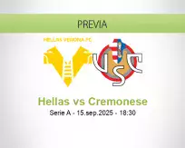 Pronóstico Hellas Cremonese (15 septiembre 2025)