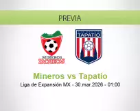 Pronóstico Mineros Tapatío (30 marzo 2026)