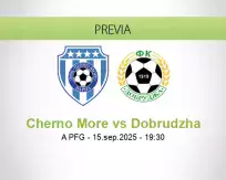 Pronóstico Cherno More Dobrudzha (15 septiembre 2025)