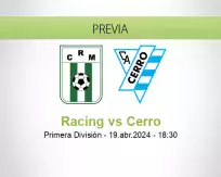 Pronóstico Racing Cerro (19 abril 2024)