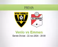 Pronóstico Venlo Emmen (22 noviembre 2024)