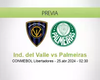 Pronóstico Ind. del Valle Palmeiras (24 abril 2024)