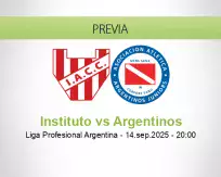 Pronóstico Instituto Argentinos (14 septiembre 2025)