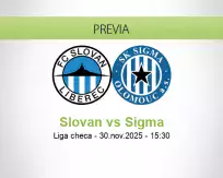 Pronóstico Slovan Sigma (30 noviembre 2025)