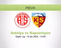 Pronóstico Antalya Kayserispor (15 diciembre 2024)