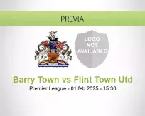 Pronóstico Barry Town Flint Town Utd (01 febrero 2025)