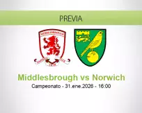 Pronóstico Middlesbrough Norwich (31 enero 2026)